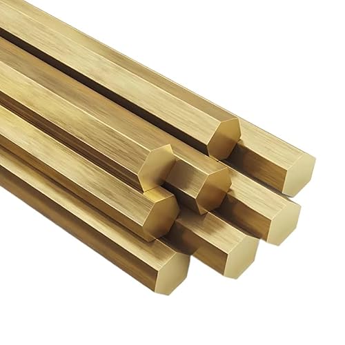 H59/H62 Solid Brass Hex Bar, 4mm-65mm Precision Hexagonal Rod, 200mm/330mm Length Industrial Solid Brass Hex Rod (15mm*330mm Length)