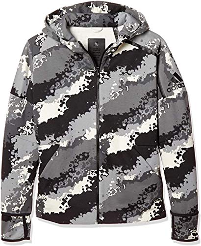 Veste adidas blanche imprimée pour garçon style décontracté