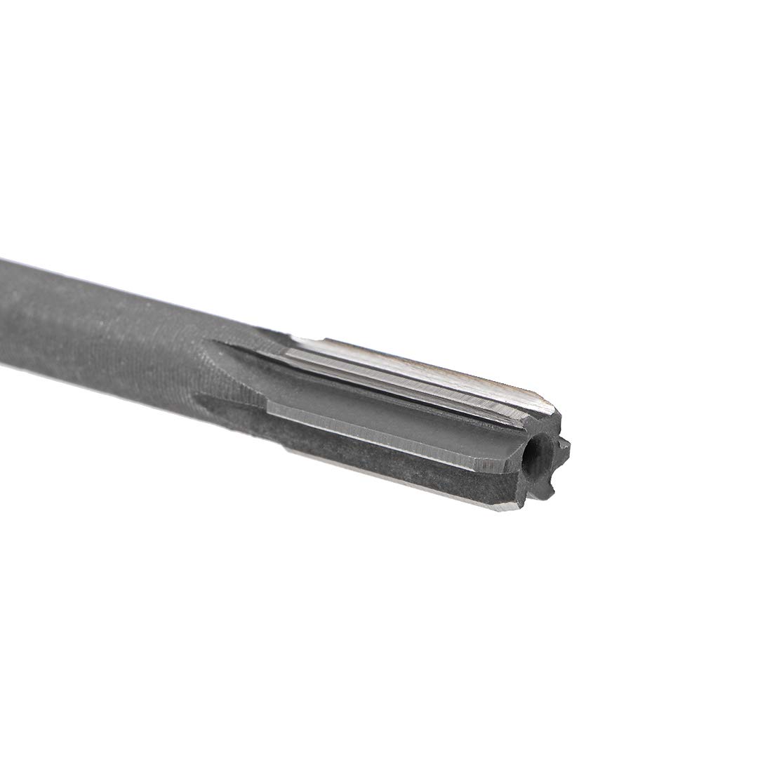 uxcell Chucking Reamer 8.5mm, H8 HSS Lathe Machine Reamer 6 Straight Flutes, Round Shank Milling Cutting Tool, Metric Reaming Drill Bit for Stainless Steel Metal Hole