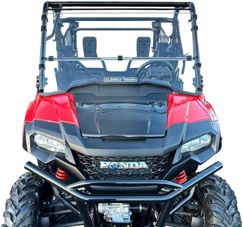 Honda Pioneer 700 / 700-4 Windshield by Clearly Tough - Full Folding Lexan MR10 premium polycarbonate -SCRATCH RESISTANT- Made in America!