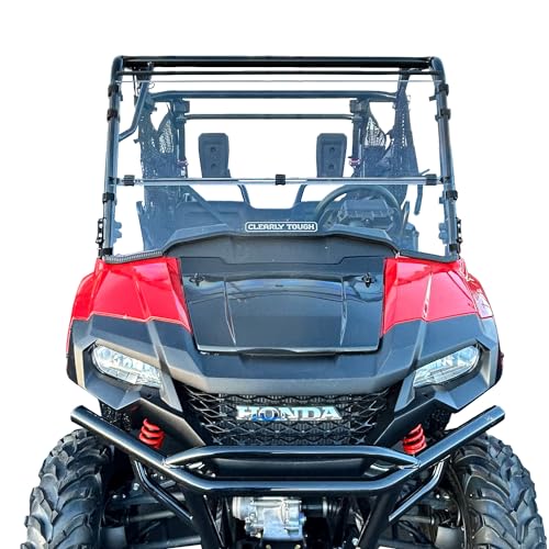 Honda Pioneer 700 / 700-4 Windshield by Clearly Tough - Full Folding Lexan MR10 premium polycarbonate -SCRATCH RESISTANT- Made in America!