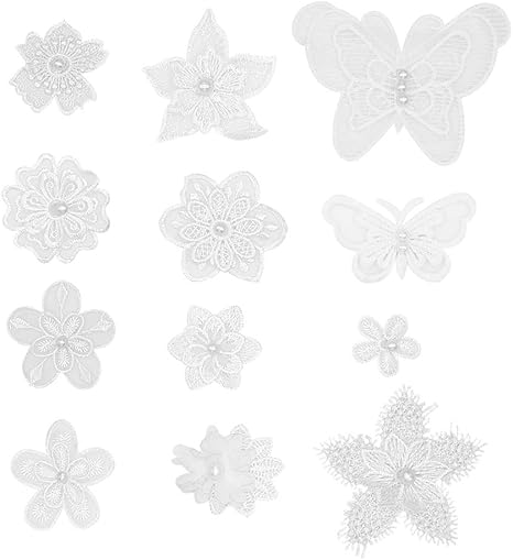 Amazon Co Jp Tnyker モチーフ レースワッペン 12枚セット 刺繍 花 縫製 Diy 服 工芸品の装飾 パッチ アップリケ 手芸 ハンドメイド素材 パーツ アクセサリー インテリア雑貨 手作り ドレス 制作 リメイク ホビー 通販