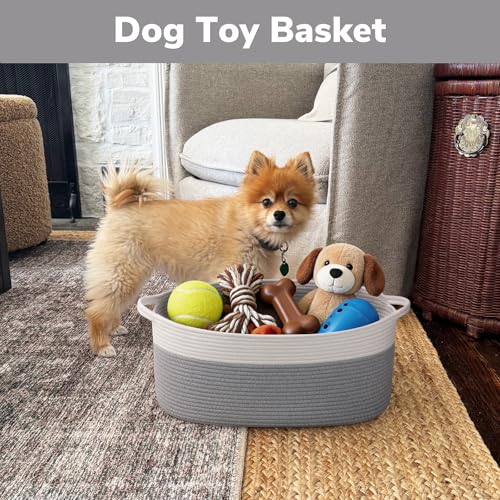 Image of Goodpick Large Woven Rope Basket for Gifts Empty, 19.7 inchx 11 inchx 7.9 inch, Grey