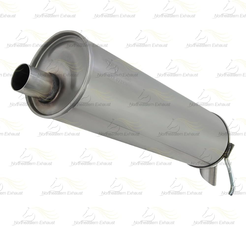 Northeastern Exhaust | Stainless Steel Exhaust Muffler Compatible for Saturn Ion 2003-2007 2.2L | Free Clamp Included | Automotive Replacement Part
