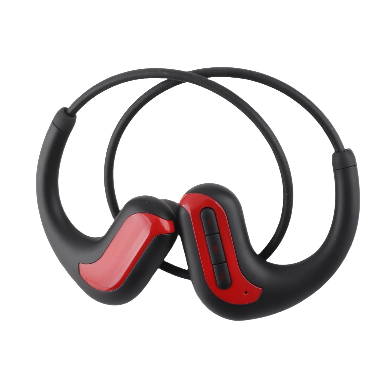 Wakects Auricolare Bluetooth Impermeabile con Memoria da 8 GB IPX8 ABS Cuffie Sportive Sospese Posteriori Riproduzione da 7 a 8 Ore per gli Utenti di Nuoto e Corsa in Palestra (rosso)