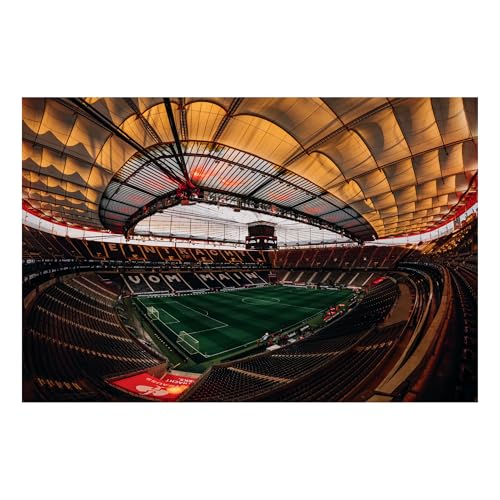 Eintracht Frankfurt Fanartikel - Stadion: Sonnenuntergang - Wandbild DIN A1 (59,4cm x 84cm) Poster I Exklusive Motive