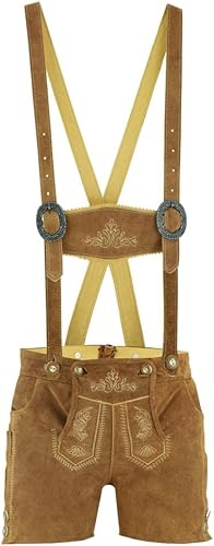 Oktoberfest alemán bávaro para niños Trachten Lederhosen, Marrón oscuro