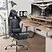 BestOffice | Ergonomic Gaming Chair | Black | Reclining Computer Chair with Lumbar Support, Headrest Pillow, Adjustable Footrests | 360 Swivel with Heavy Duty Wheels | for Home & Office