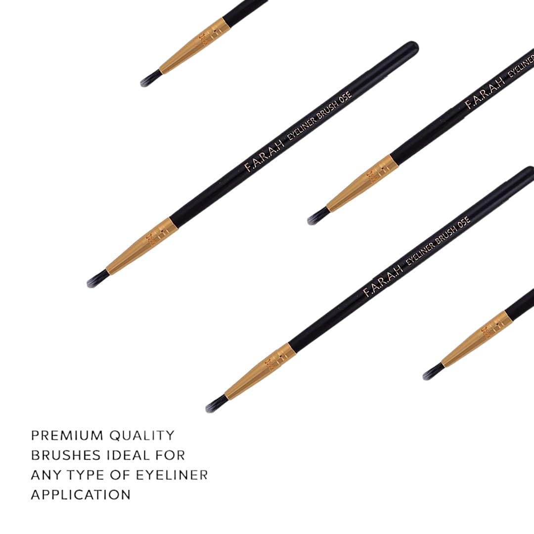 F.A.R.A.H Gel Eyeliner Duo & Precision Brush Set - Bold & Long-Lasting Gel Eyeliner in Burnt Purple and Absolute Black with Professional Precision Eyeliner Brush
