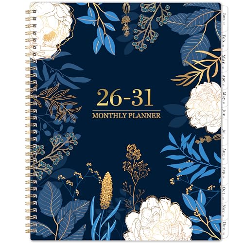 2026-2031 Monthly Planner - 5 Year Planner/Calendar 2026-2031, 11" x 9", 2026 Calendar Planner, Jul 2026 - Jun 2031, Tabs, Back Pocket, Holidays, Twin-Wire Binding, Note Pages