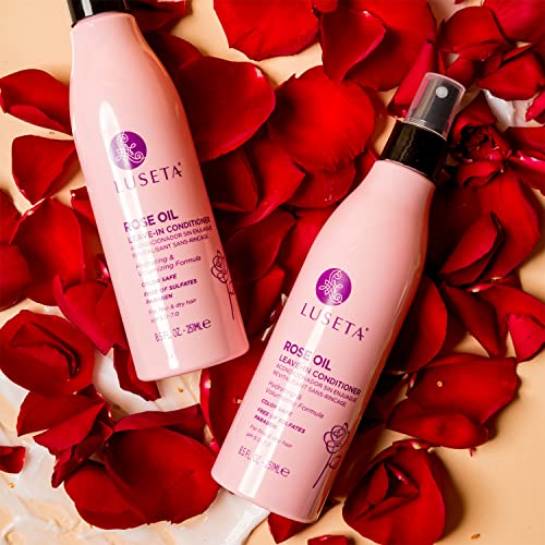 L Luseta L6103M Luseta Rose Oil Leave In Conditioner For Fine & Dry Hair,Nourishing,Moisture,Volume,Silicone-Free,8.5Fl Oz thumb #5