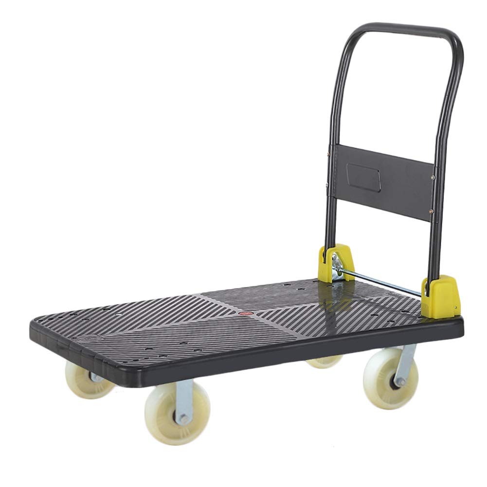Carrelli, Carrello per Salone di Bellezza Carrello con Piattaforma Grande capacità di Peso di 992 libbre, Piattaforma per Carrello Pieghevole per carichi Pesanti con Manico in Acciaio