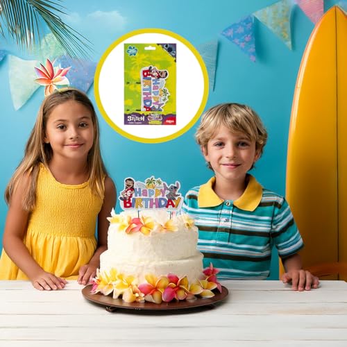 Miniatura 7 de Dekora - Cake Topper De Stitch Happy Birthday - Decoración Para Tarta De Cumpleaños Apta Para Contacto Alimentario - Topping De Papel Y Plástico Para Decorar Tartas - Medidas 16,5 X 13 Cm