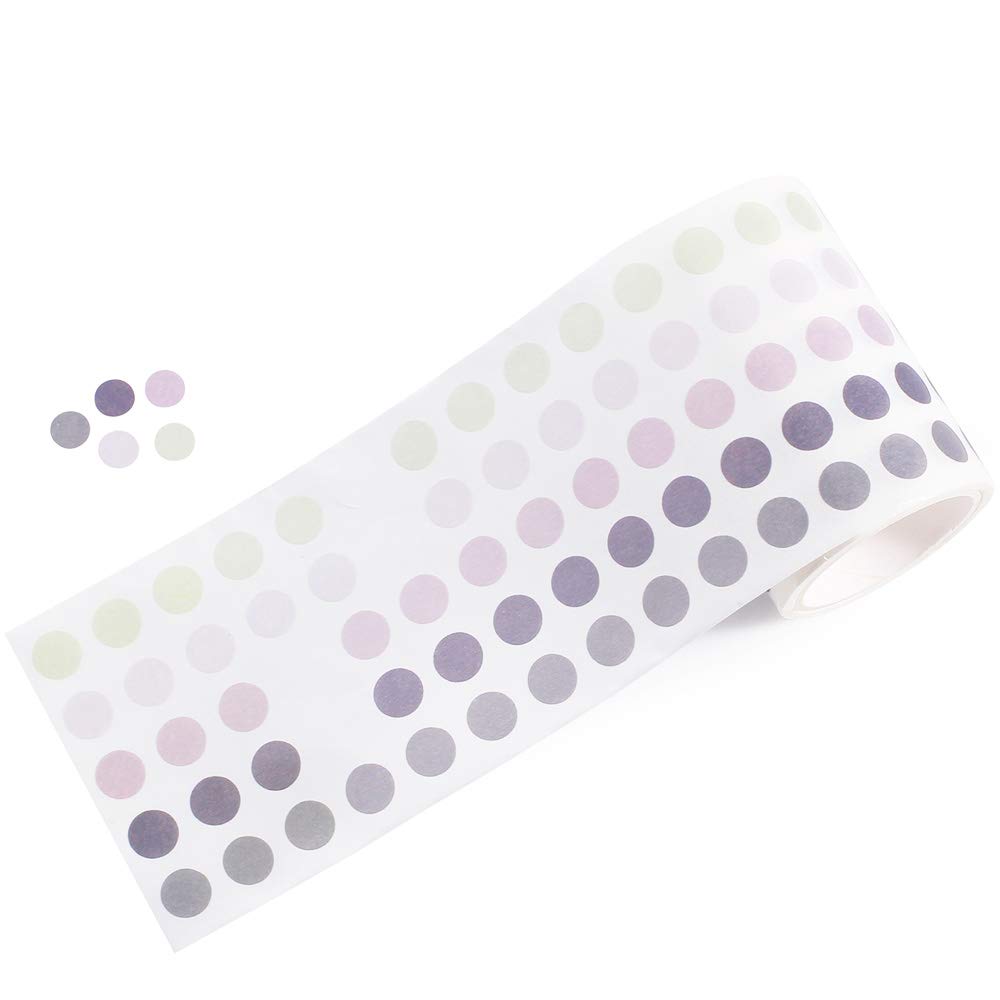 amazon com yubbaex morandi 5 16 dot washi tape round stickers 1250 dots stickers for journal planner scrapbooking 2 3 8 x 10 autumn arts crafts sewing