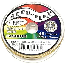 Accuflex Gold Beading Wire .019 Inch 49 Strand 100 Feet