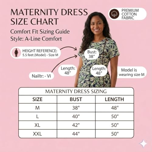 Image of Zero Clothing Feeding Dress for New Moms Casual Loungewear Ankle Length | Cotton Maternity Nighty | Zipless Feeding Dresses for Women | Pregnancy & Nursing Wear