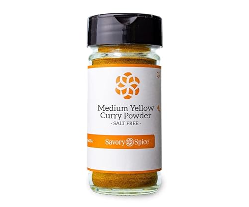 Miniatura 2 de Savory Spice - Polvo de curry amarillo mediano, sin sal, condimento de curry amarillo de calor medio  Sazona carnes, sopas, guisos y arroz, úsalo