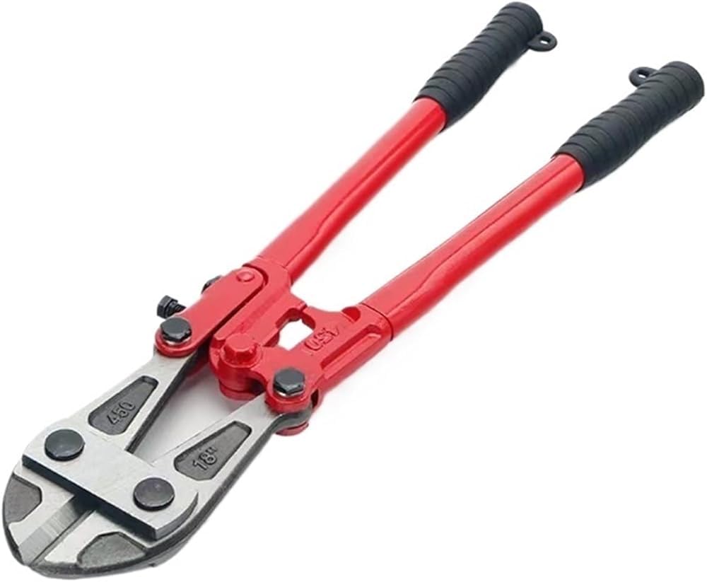 Cortador de alambre de 45,72 cm resistente para cortar cadenas de alambre de acero, cerraduras de cable, herramientas manuales