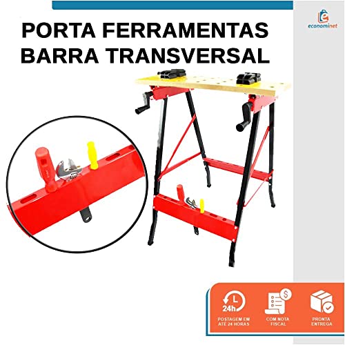 Kit Bancada de Trabalho Ferramentas + 4 Grampos Sargento F + 6 Grampos Multiuso 6