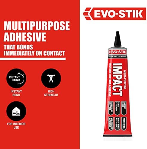 EVO-STIK Impact Adhesive, Multipurpose, High-Strength Adhesive, Bonds Instantly on Contact, Fast Drying, 30g Tube