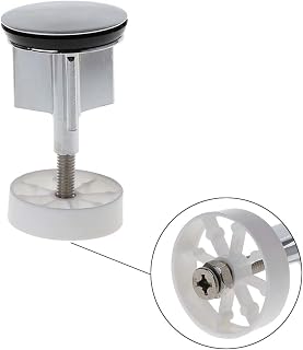Basin Pop-up Drain Plug Bathtub Sink Water Stopper Europe Standard Size for Bath Copper/Zinc Alloy, 4x6.4cm/1.57x2.52inch, Silver