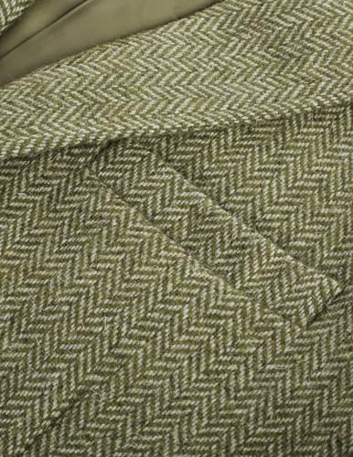 Image of PJ PAUL JONES Mens Herringbone Blazer Vintage Tweed Wool Blend Sport Coat Jacket