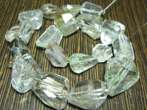 Quartz rutilé multicolore de qualité AAA en grosses pépites facettées pour bijoux
