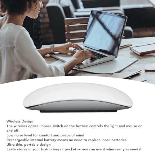 Ratón inalámbrico Bluetooth táctil y recargable para controlar tu PC con total silencio 5