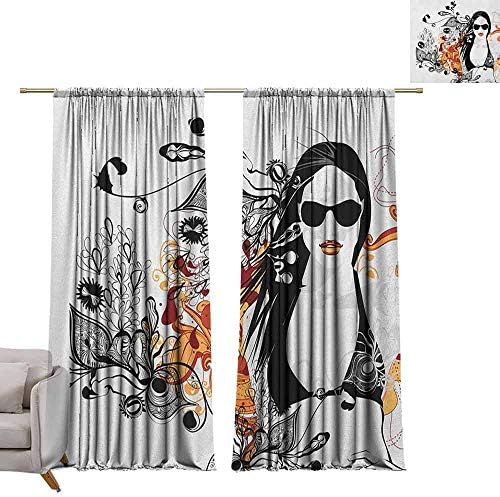 Amazon Vividx 断熱遮光カーテン 10代の女の子用 かわいいレタリング 王冠模様 フラワーシルエット アートワークイラスト パティオ フロントポーチ用 フクシア 55 X72 140cm X1cm バス用品 ホーム キッチン オンライン通販