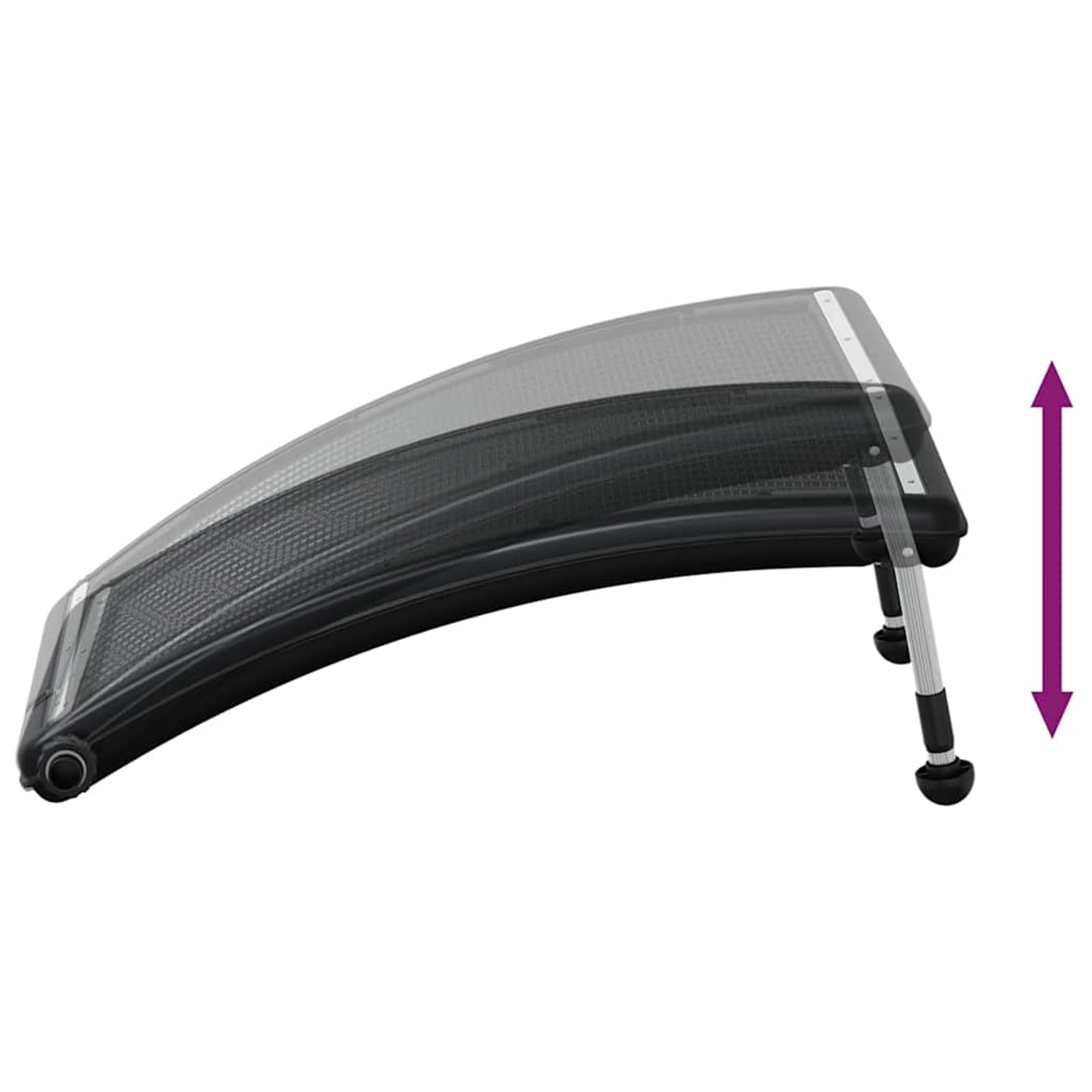 Gecheer Pannelli Solari Termici per Piscina, Riscaldatori Solari Curvi 110x65 cm in HDPE PC Alluminio, di Riscaldamento per Piscine Fuori Terra