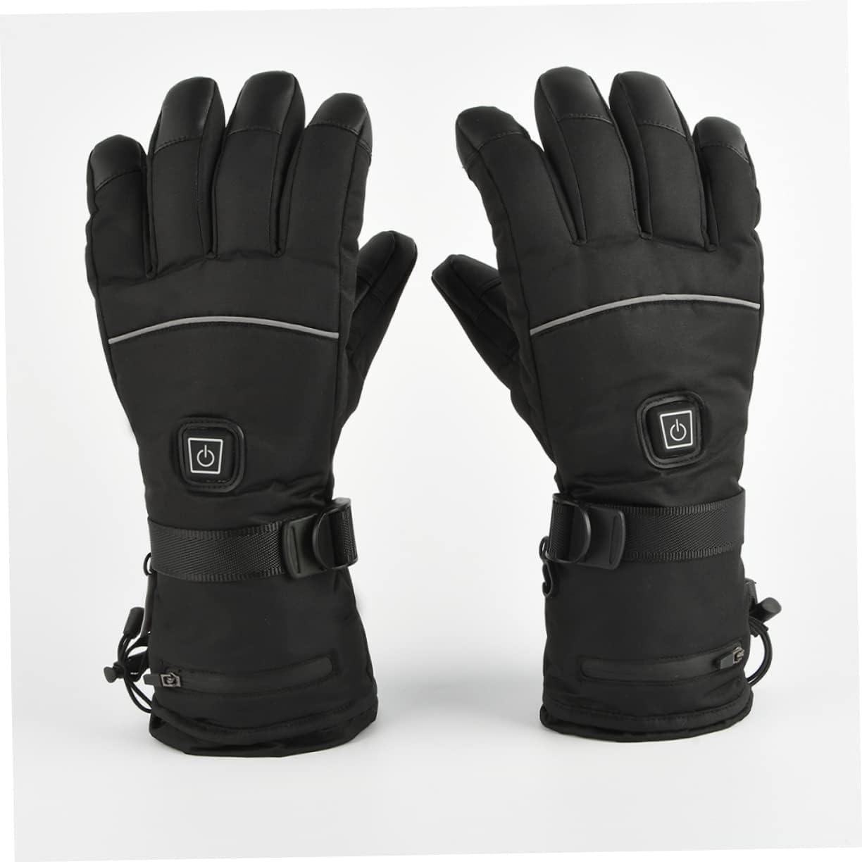 Garneck 1Pair Electric Heated Gloves for Men Women Heat Settings Touchscreen Warm Gloves for Outdoor Skiing Riding Hiking Durable PU Material