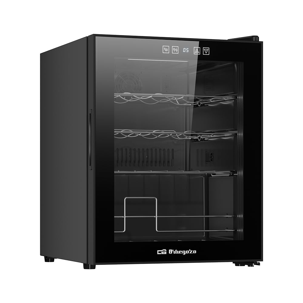 Orbegozo Vinoteca con compresor VCO 1600, volumen 42 litros capacidad para 16 botellas, refrigeracion por compresor, temperatura 5-18º, clase G, R600a