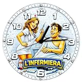 Regalami.shop Orologio da Parete 25 cm con Mestieri Divertenti, infermiera – Idea Regalo Originale e Simpatica – Finitura di Alta Qualità – Confezione Elegante Scatola Regalo (cm 25 infermiera)