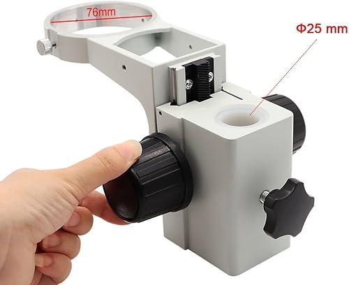 Miniatura 4 de Kit de microscopio de 2.992 in de diámetro ajustable, soporte de enfoque para microscopio tinocular, microscopio binocular, adaptadores de lente de