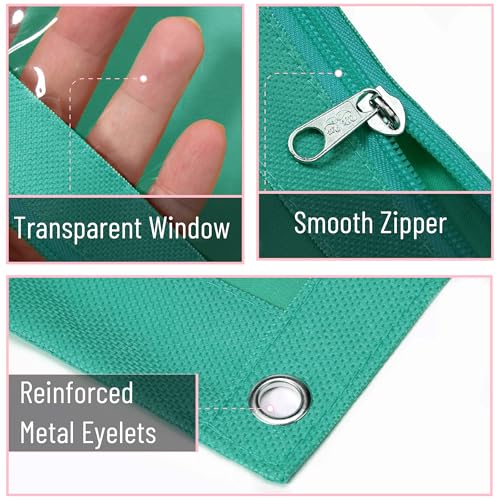 Image of Mr. Pen- Bulk Pencil Pouch for 3 Ring Binder, 36 Pack, Smooth Zipper | Clear Window, Large Capacity Pencil Case with 3 Reinforced Grommets for School, Office, Supplies Storage