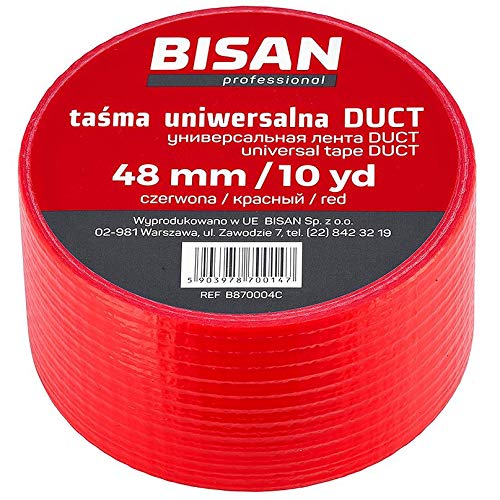 Bisan 10yd Universel Rouge Ruban Tuyau Réparation Plaine Robuste Isolation Mousse