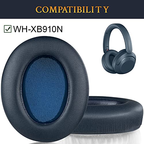 Soulwit Earpads Cushions Replacement For Sony Wh-Xb910 Xb910N Extra Bass Noise Cancelling Headphones, For Sony Whxb910N Wireless Bluetooth Headset, Ear Pads With Softer Protein Leather - Blue #TOP1