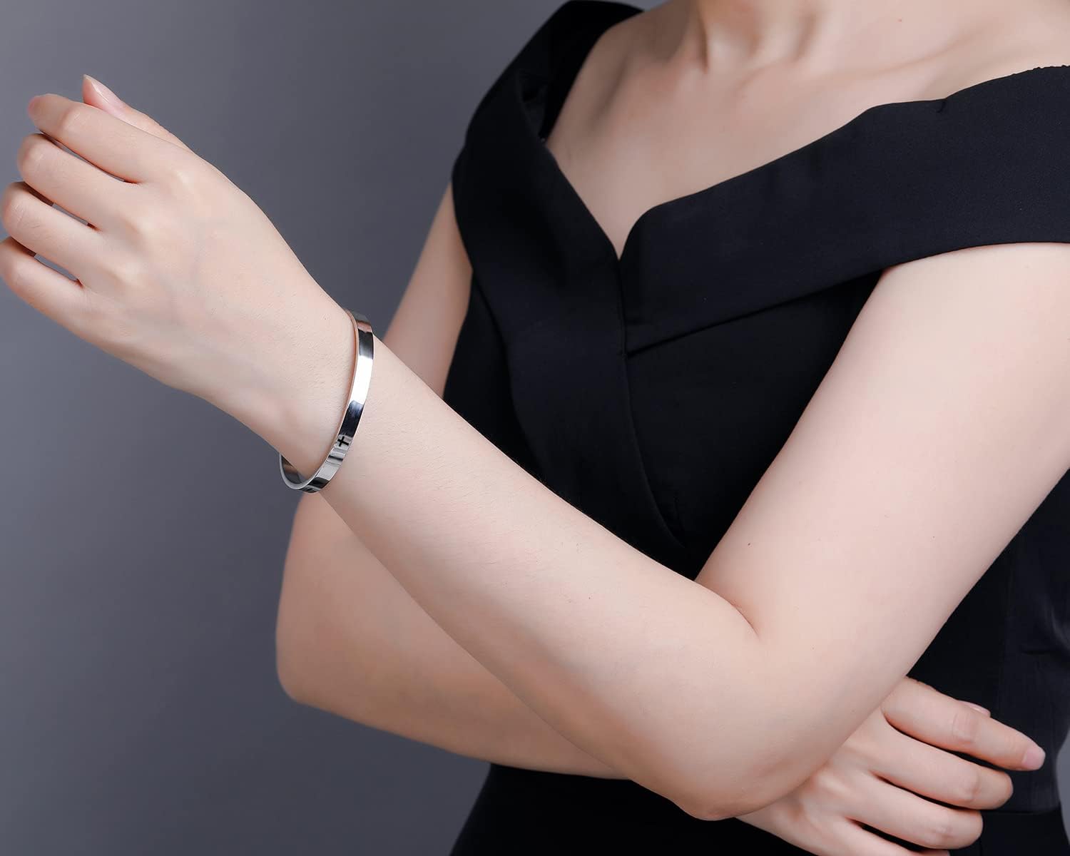 MUERDOU Inspirational Cuff Bracelet Bangle for Women Christian Bible Verse Bracelet Prayer Faith Religious Stainless Steel Bangle Gifts for Her - Image 6