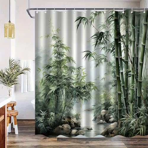 Rideau de douche imprimé lavable et imperméable avec motifs pour une pose facile - 4
