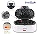 Double Waffle Bowl Maker by StarBlue - White - Make bowl shapes Belgian waffles in minutes | Best for serving ice cream and fruit | Gift ideas 110V 50/60Hz 1200W