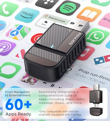 ByteWave Wireless CarPlay Adapter for iPhone, USB-A/C, Plug&Play, 2016+ by ByteWave - Used condition - Image 3