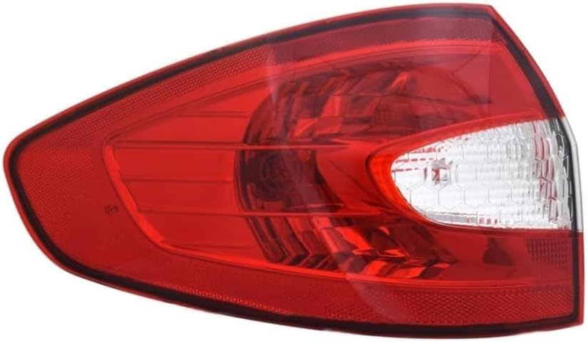 KarParts360 For Ford Fiesta 2011 2012 2013 Tail Light Passenger Side | CAPA | Red and Clear Lens | On Body | With Bulb | Sedan | Replacement For FO2805105, FO2805105C | BE8Z13404A