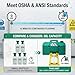 GOL-SIV Portable Eyewash Station - 8Gallon Eye Wash Stations Wall Mounted,OSHA-Approved Emergency Eyewash Station Unit,Lasting for 10 Minute,with Mirror&Dual Spray(30L)