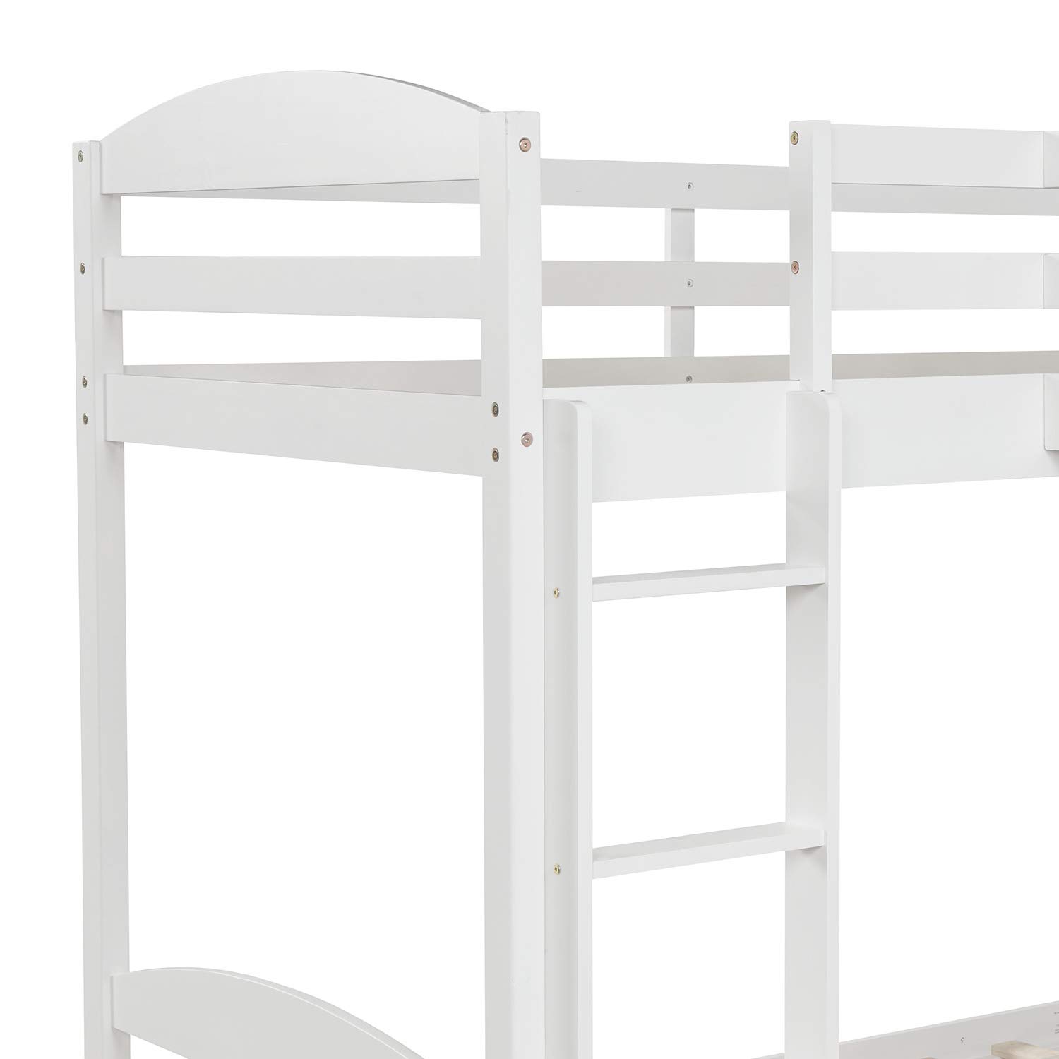 LShaped Twin Size Bunk Bed and Loft Bed, Solid Wood Twin Bunk Bed Loft
