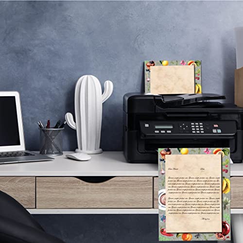 Cafe Menu Letterhead Laser & Inkjet Printer Paper, 100 Pack #TOP3