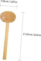 Vista 3 de Cuchara de olla caliente, cuchara de cocina, cuchara de sopa, cuchara de mango largo, cucharón de sopa de madera, cucharón de restaurante, cuchara