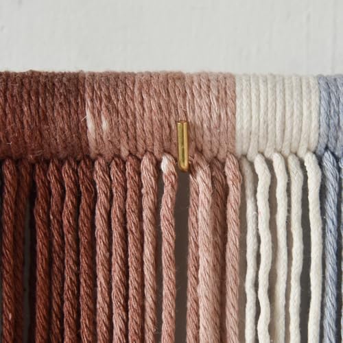 Image of IOWER Macrame Wall Hanging Dip Dye Large Yarn Wall Art for Living Room Bedroom Boho Home Decor Modern 57 inch W x 35 inch L