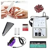 fußpflegegeräte kaufen 💅Inklusive viel Zubehör: 6x Standard Schleifkappen/10x Schwarz Feilen/30x Diamantfräskopf/2x Schleifblöcke/ 1x Paket Schleifhülsen(50x).