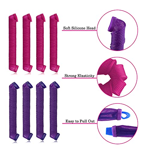 40Pcs No Heat Hair Curlers Heatless Spiral Curlers With Styling Hooks 22Inch/55Cm Magic Hair Rollers No Heat Damage Diy Styling Kit For Women Kids Long Medium Hair #TOP7