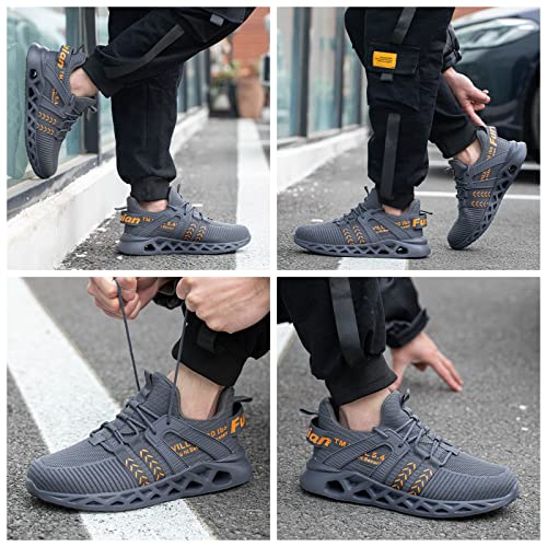 Image of Furuian Steel Toe Sneakers for Men Women Lightweight Safety Shoes Comfortable Puncture Proof Slip On Indestructible Work Shoes